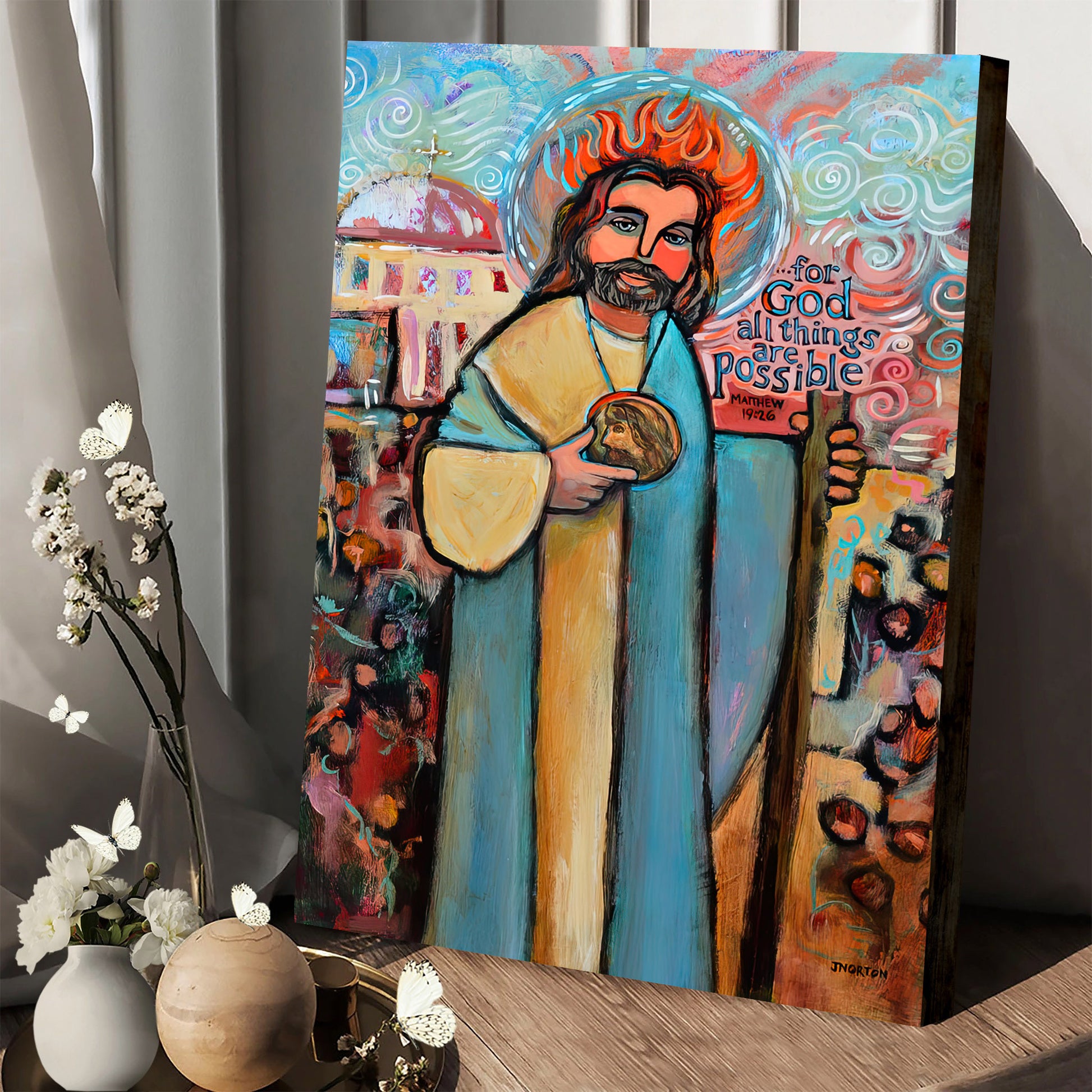 St. Jude Canvas Wall Art - Religious Posters Catholic - Ciaocustom