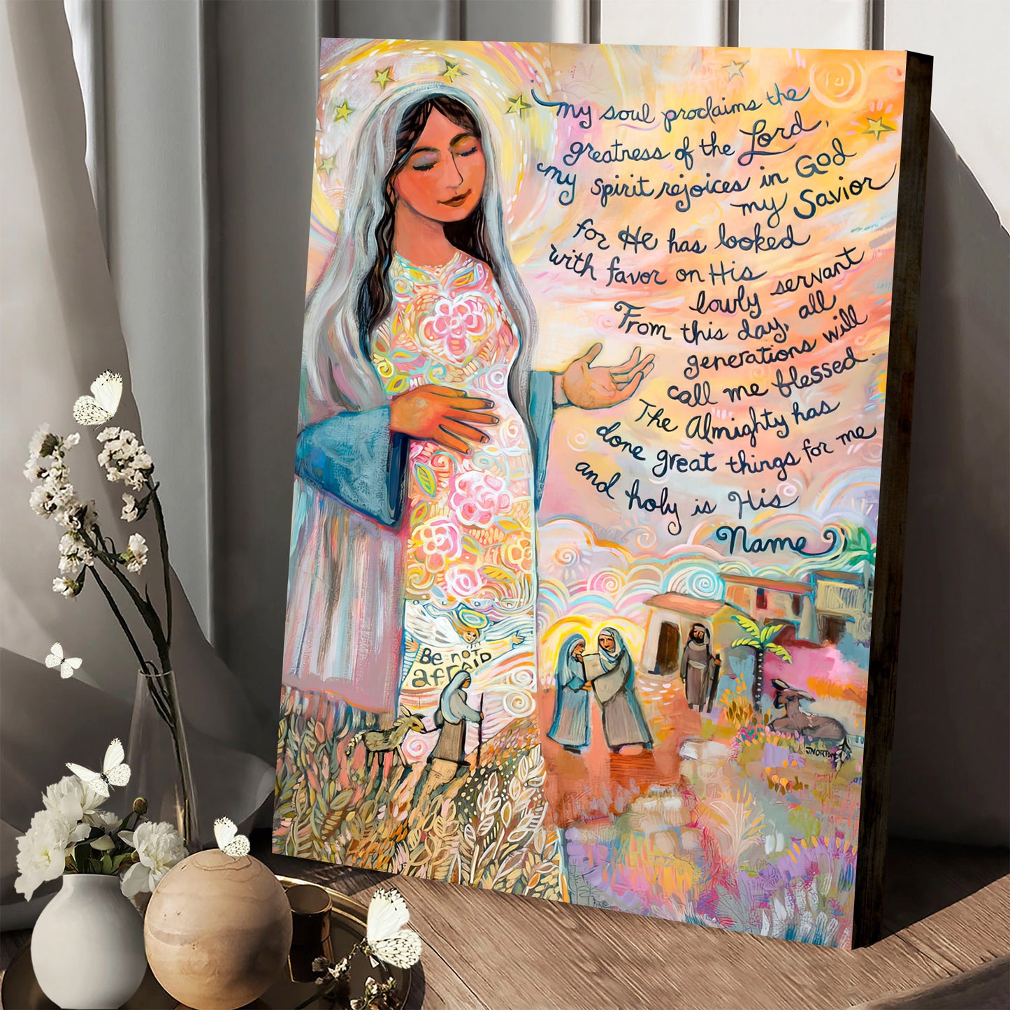 Canticle Of Mary Canvas Poster - Religious Canvas Wall Art - Ciaocustom