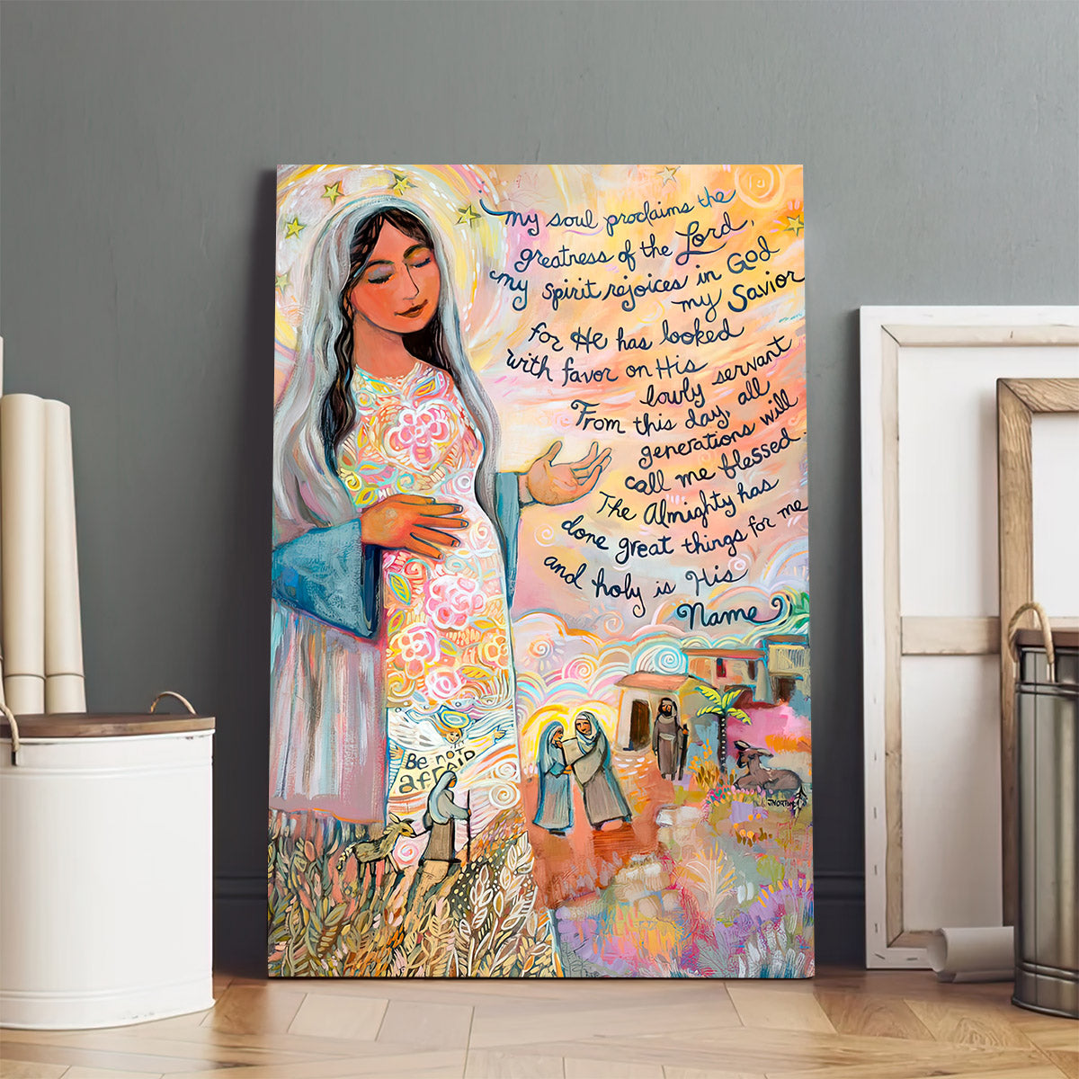 Canticle Of Mary Canvas Poster - Religious Canvas Wall Art - Ciaocustom