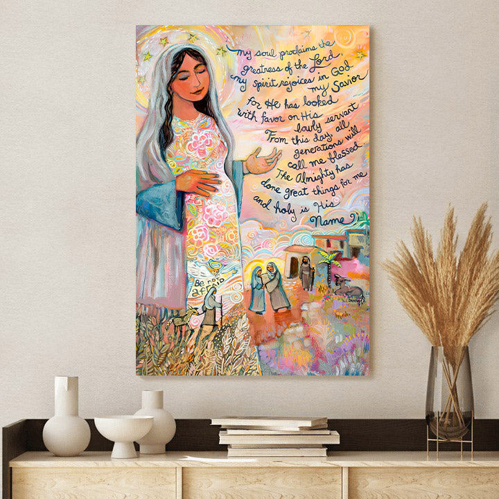 Canticle Of Mary Canvas Poster - Religious Canvas Wall Art - Ciaocustom