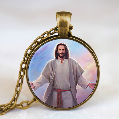 Jesus Sacred Space - Religious Pendant - Religious Necklace - Catholic Necklace - Ciaocustom