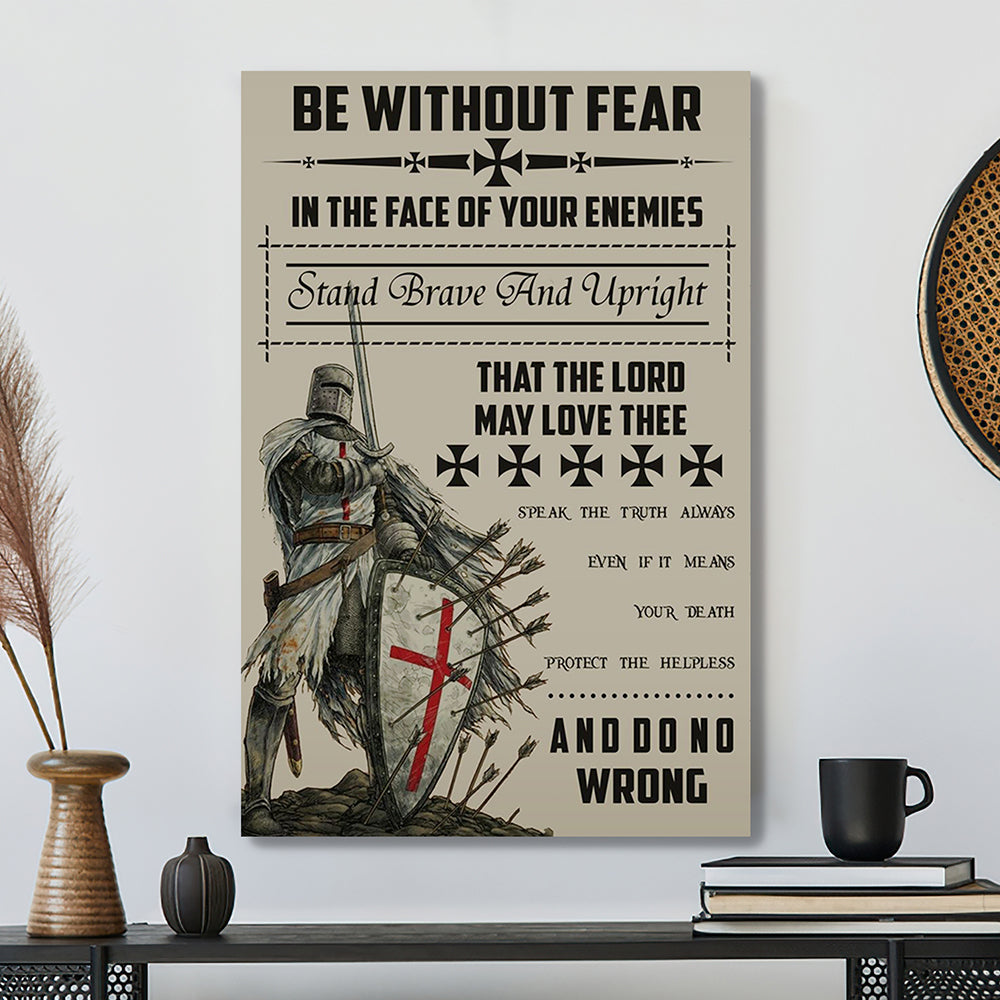 Bible Verse Canvas Painting - Jesus Canvas Art - Be Without Fear Canvas Poster - Ciaocustom
