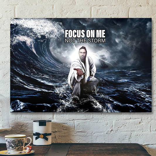 Jesus Canvas Art - Scripture Wall Decor - Jesus Focus On Me Canvas Poster - Ciaocustom