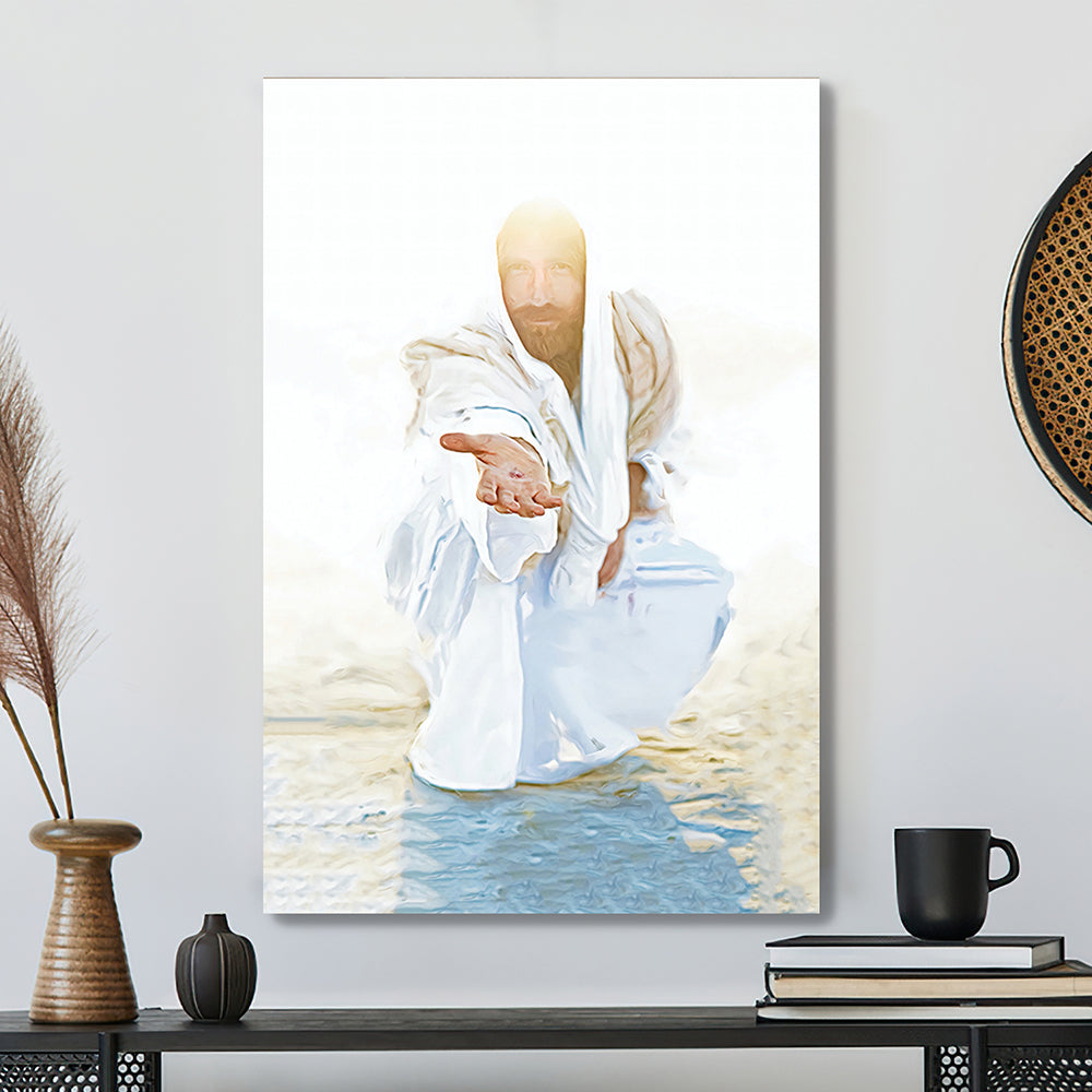 Jesus Christ Poster - Bible Verse Canvas Painting - Wall Art - Jesus Christ Hand Canvas Poster - Ciaocustom