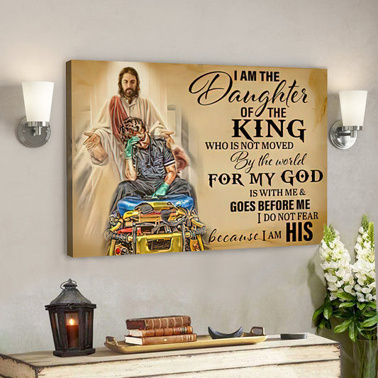 Bible Verse Canvas Painting - Scripture Canvas - Jesus I Am The Daughter Of The King Canvas Poster - Ciaocustom