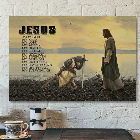 Scripture Canvas Wall Art - Jesus Canvas Art - Jesus Is My Everythings Canvas Poster - Ciaocustom