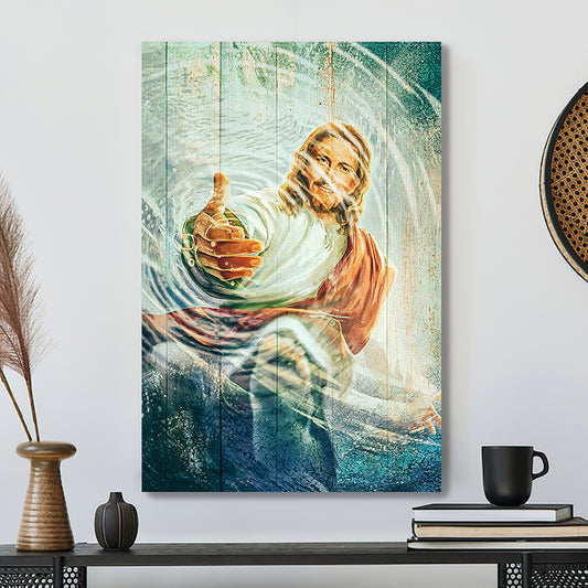 Scripture Canvas Wall Art - Jesus Poster - Christian Canvas Art - Jesus Hand Canvas Poster - God Canvas - Ciaocustom