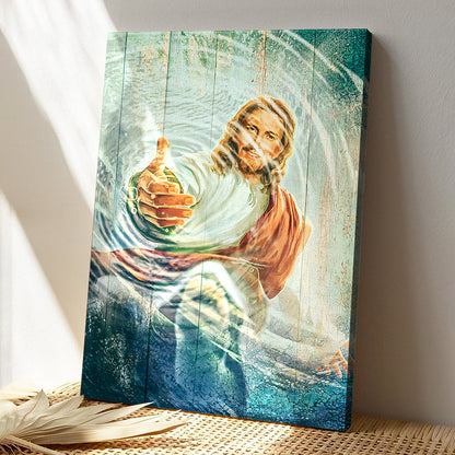 Scripture Canvas Wall Art - Jesus Poster - Christian Canvas Art - Jesus Hand Canvas Poster - Ciaocustom