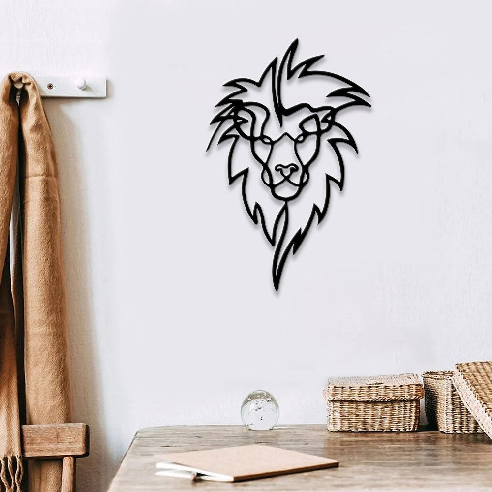 Metal Lion Head Wall Art - The Lions Head Metal Sign - Lion Metal Wall Art - Laser Cut Metal Signs - Gift For Lion Lover - Home Decor - Ciaocustom