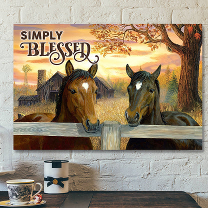 Bible Verse Canvas - Christian Canvas Art - Simply Blessed - Ciaocustom