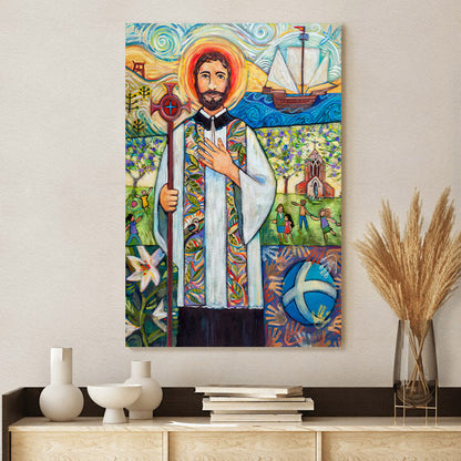 Saint Francis Xavier Canvas Poster - Religious Wall Decor - Ciaocustom