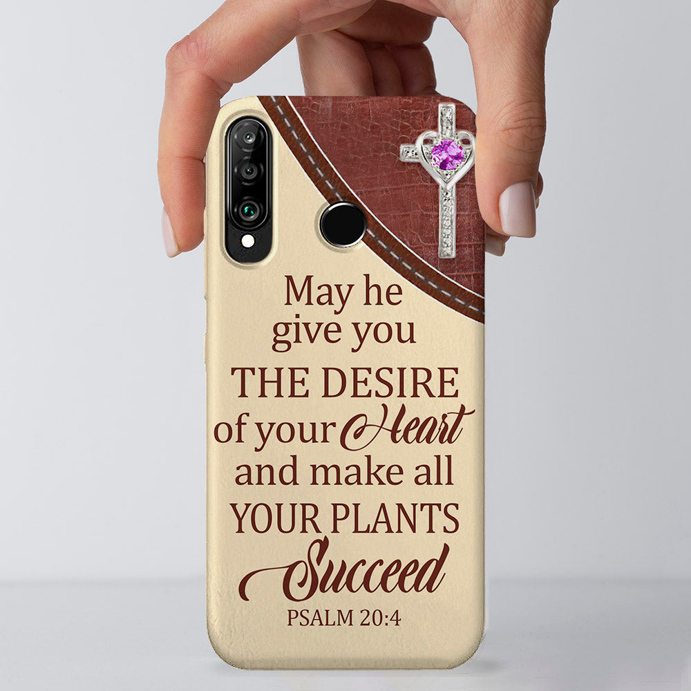 May He Give You The Desire - Christian Phone Case - Religious Phone Case - Bible Verse Phone Case - Ciaocustom