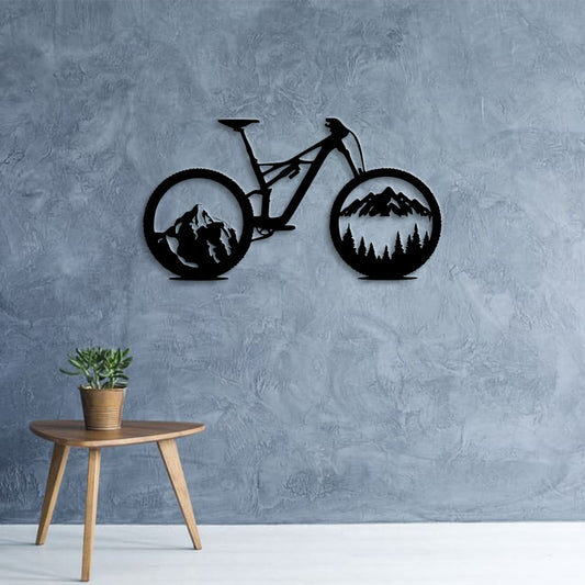 Metal Mountain Bike Wall Art - Mountain Biking Sign - Bicycle Lover Gif - Metal Wall Decor - Living Room Wall Art - Ciaocustom