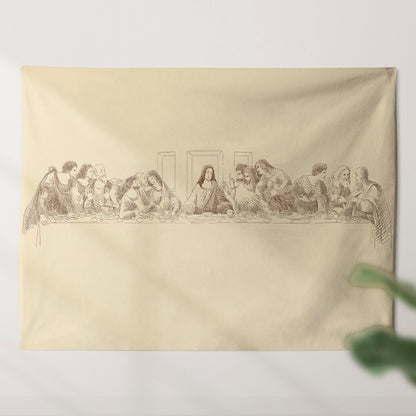Last Supper Da Vinci Tapestry - Christian Tapestry - Jesus Wall Tapestry - Religious Tapestry Wall Hangings - Bible Verse Tapestry - Ciaocustom
