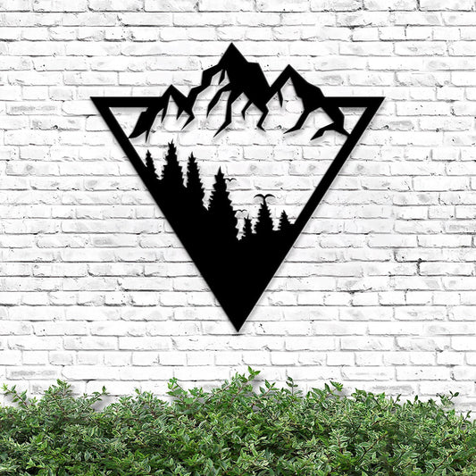 Moutians Tree Metal Sign - Metal Wall Art Mountains - Mountains Wall Art - Tree Wall Art - Metal Family Name Sign - Ciaocustom