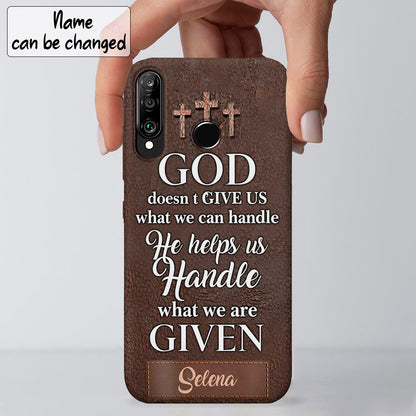 God Doesn't Give Us - Personalized Phone Case - Christian Phone Case - Jesus Phone Case - Bible Verse Phone Case - Ciaocustom