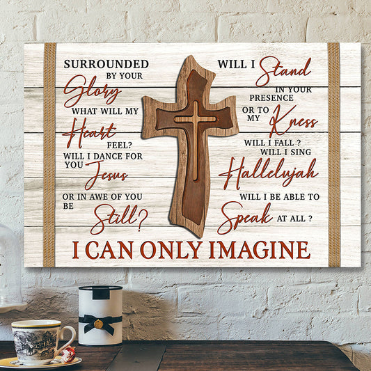 Scripture Canvas - Bible Verse Wall Art Canvas - Surrounded By Your Canvas Poster - Ciaocustom