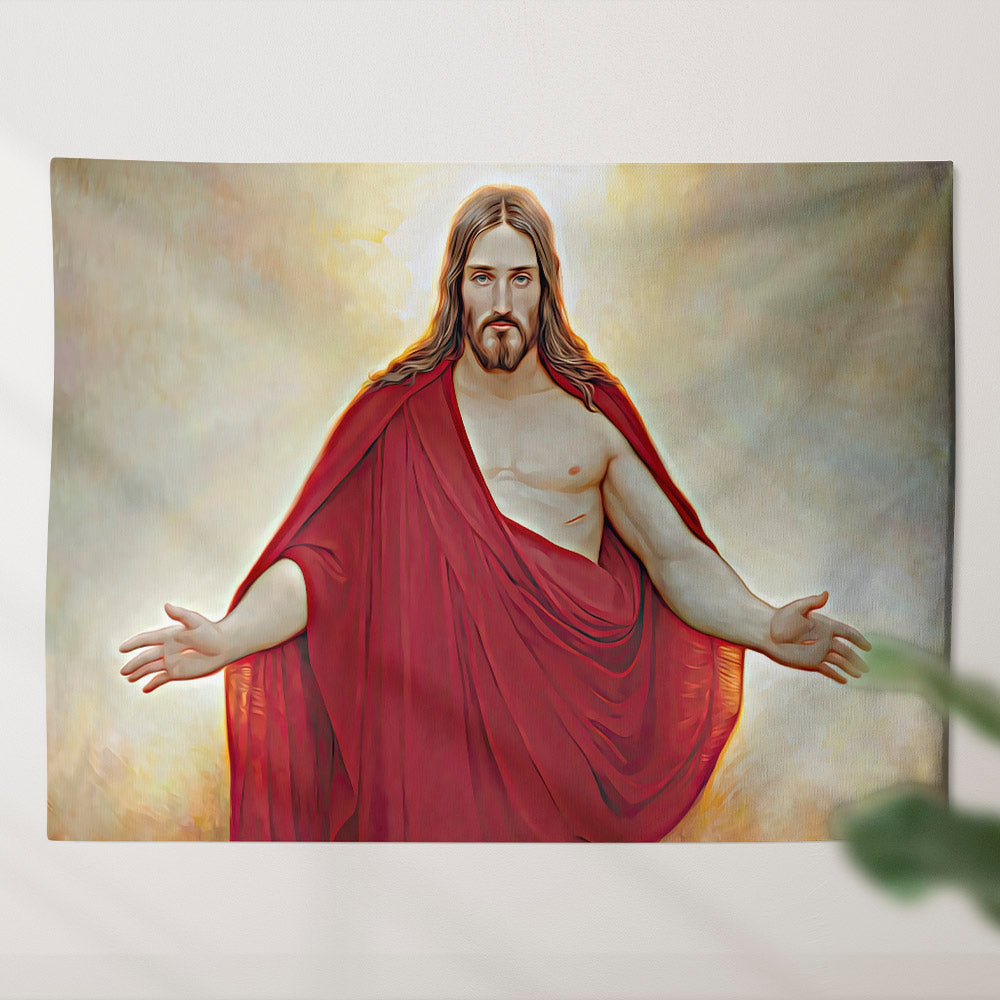 Jesus Christ Tapestry - God Tapestry - Jesus Pictures - Jesus Wall Art - Christian Tapestry - Religious Tapestry Wall Hangings - Ciaocustom