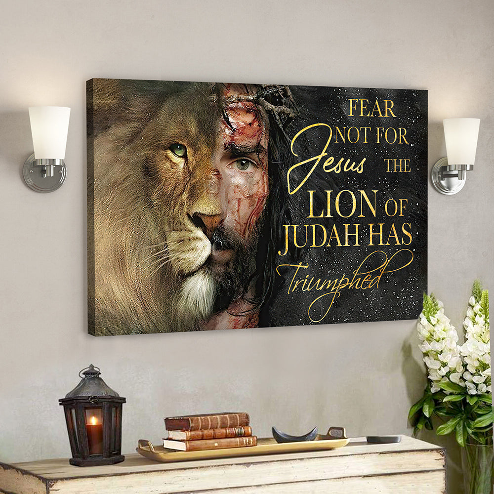 Jesus Christ Poster - Scripture Wall Decor - The Lion Of Judah Has Triumphed Canvas Poster - Ciaocustom