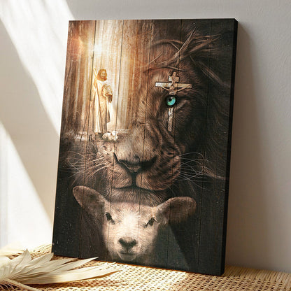 Bible Verse Wall Art Canvas - Christian Canvas Art - Jesus Poster - Lion And Green Eyes Canvas Poster - Jesus Canvas - Ciaocustom