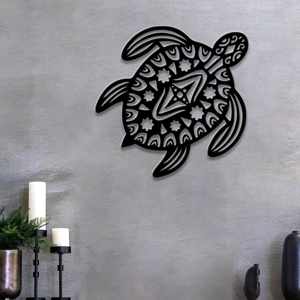 Sea Turtle Metal Wall Art - Outdoor Metal Sea Turtle - Metal Turtle Wall Art - Turtle Metal Sign - Metal Sea Turtle Wall Hanging - Ciaocustom