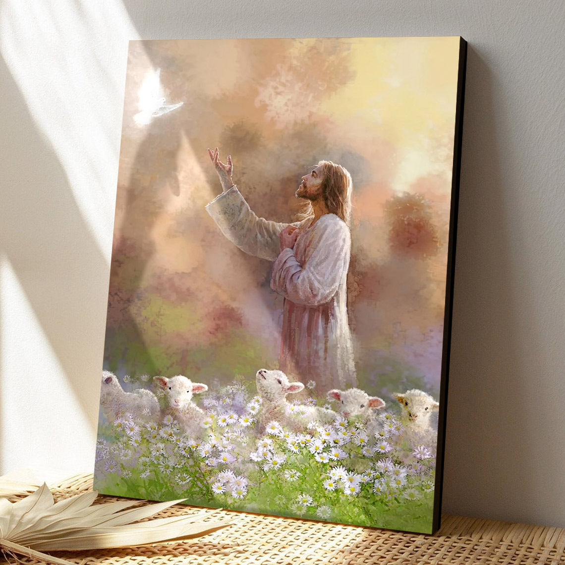 Prince of Peace - Sheep - Jesus Wall Pictures - Jesus Canvas Painting - Jesus Poster - Jesus Canvas - Christian Gift - Ciaocustom
