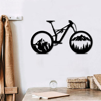 Metal Mountain Bike Wall Art - Mountain Biking Sign - Bicycle Lover Gif - Metal Wall Decor - Living Room Wall Art - Ciaocustom