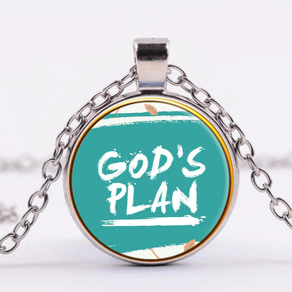 God's Plan - Religious Pendant - Jesus Necklace - Religious Necklace - Ciaocustom