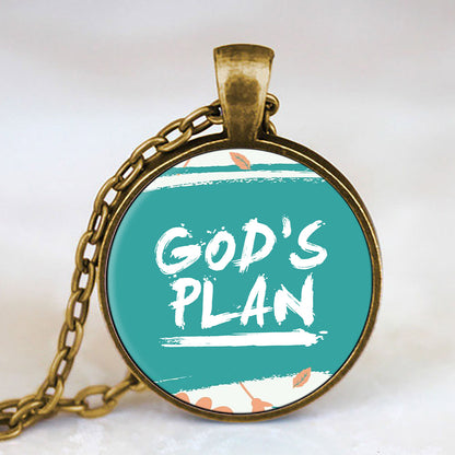 God's Plan - Religious Pendant - Jesus Necklace - Religious Necklace - Ciaocustom