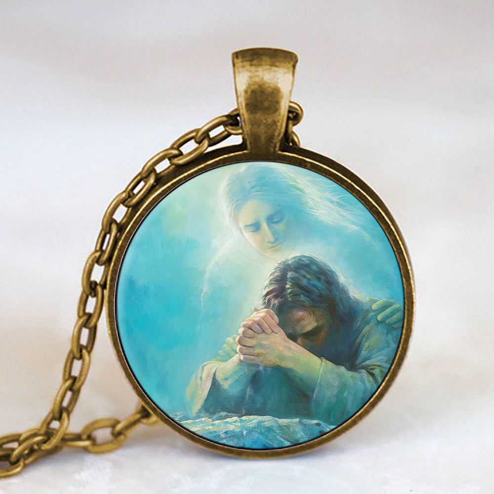 Jesus Prayer - Religious Necklace - Jesus Pendant - Catholic Necklace - Ciaocustom