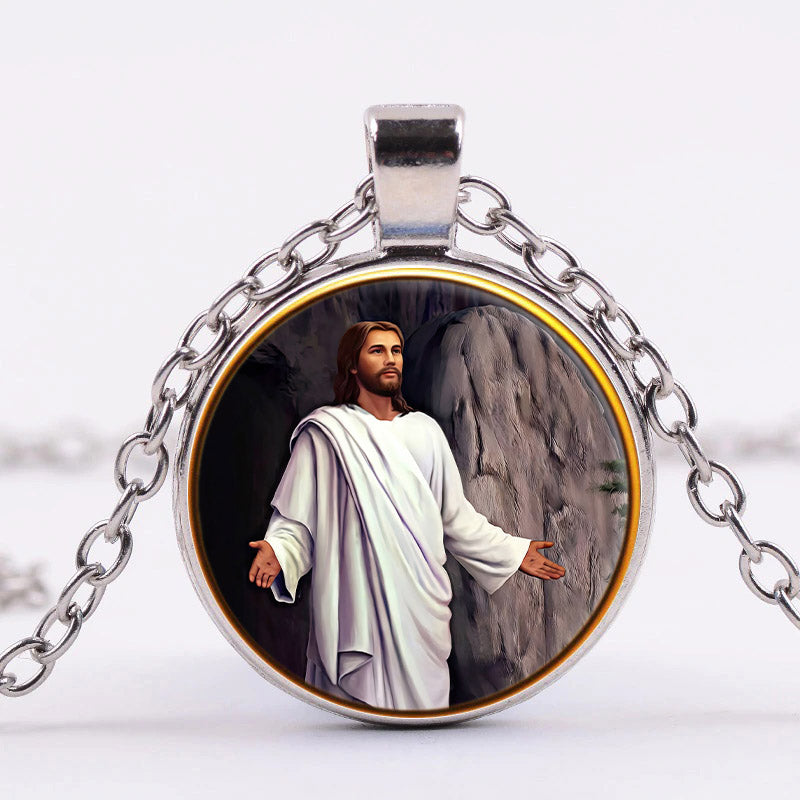 He Is Risen - Religious Pendant - Religious Necklace - Catholic Necklace - Ciaocustom