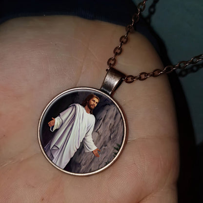 He Is Risen - Religious Pendant - Religious Necklace - Catholic Necklace - Ciaocustom