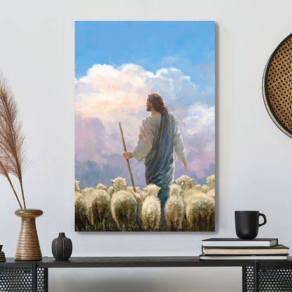In His Keeping - Sheep - Jesus Wall Pictures - Jesus Canvas Painting - Jesus Poster - Jesus Canvas - Christian Gift - Ciaocustom