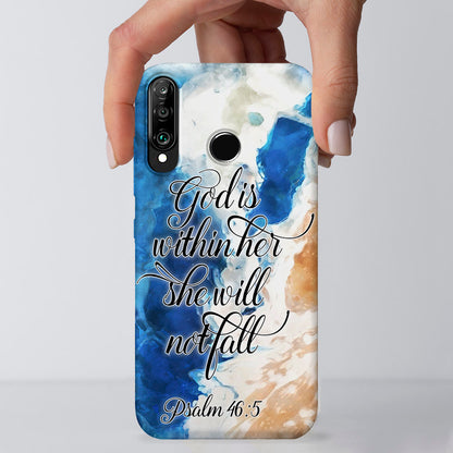God Is Within Her She Will Not Fall - Bible Verse Phone Case - Christian Phone Case - Religious Phone Case - Ciaocustom