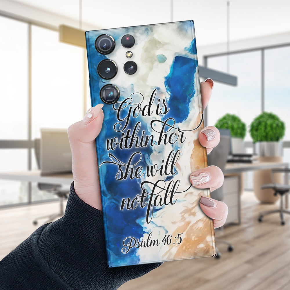 God Is Within Her She Will Not Fall - Bible Verse Phone Case - Christian Phone Case - Religious Phone Case - Ciaocustom