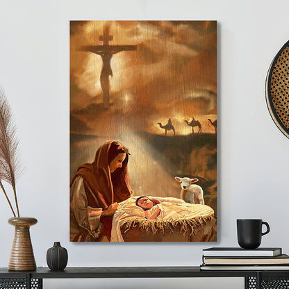 Christian Canvas Wall Art - Scripture Wall Decor - Bible Verse Wall Art Canvas - Maria And Jesus Canvas Poster - Ciaocustom