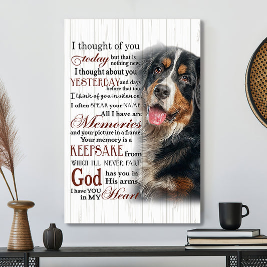Christian Canvas Wall Art - Mountain Dog I Thought Of You Today Wall Art Matte Canvas Poster - Ciaocustom