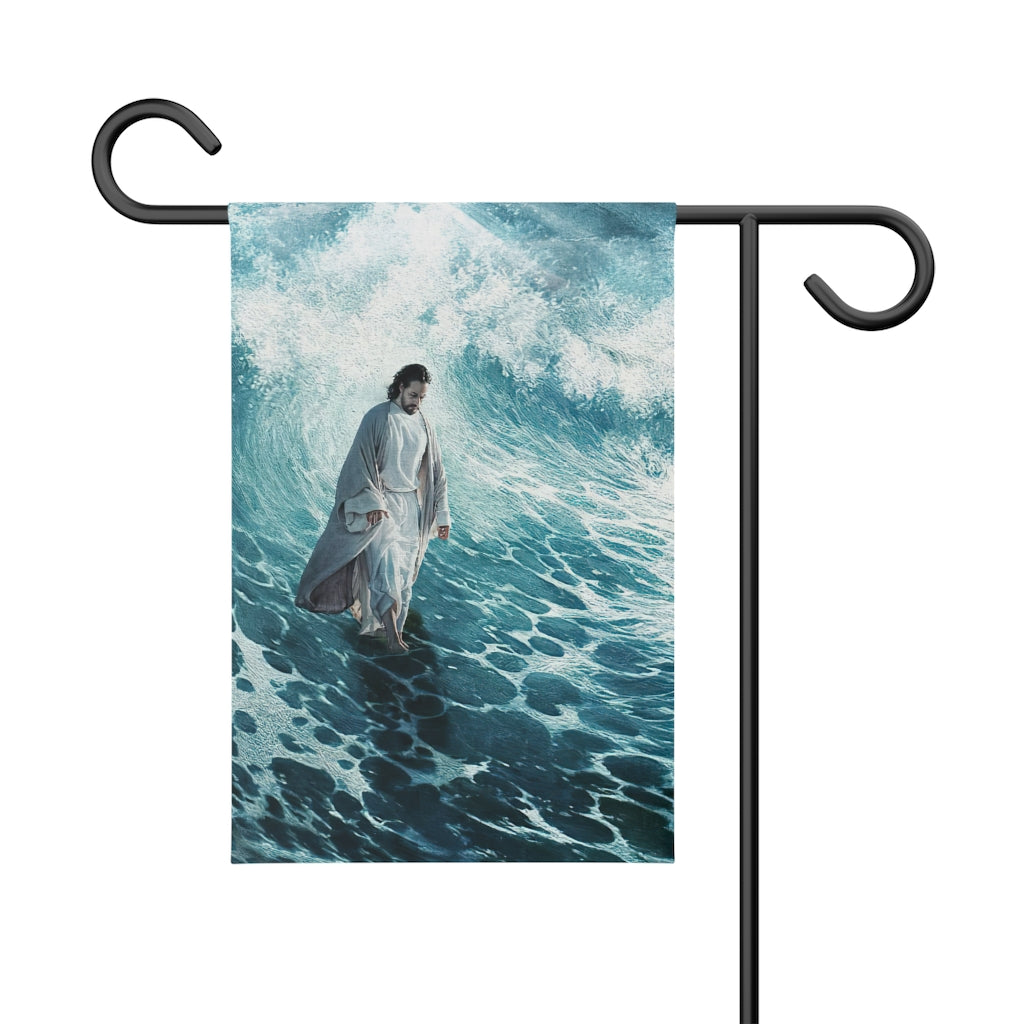 Jesus Walk On Water - Christian's Flag - Garden Decor - Garden Flag Stand - Christian Gift - Ciaocustom
