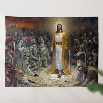 Jesus Tapestry - Biblical Tapestries - God Tapestry - Christian Tapestry Wall Hanging - Ciaocustom