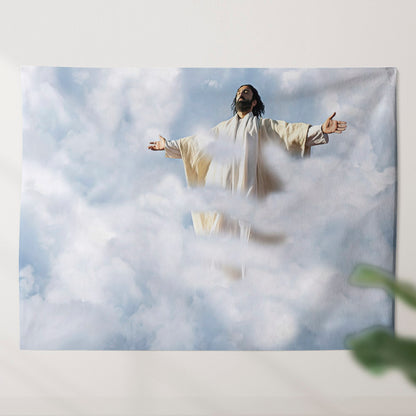 Jesus Christ- Biblical Tapestries - God Tapestry - Christian Tapestry Wall Hanging - Ciaocustom