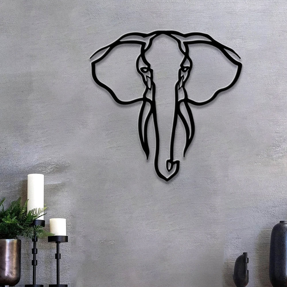 Elephant Metal Wall Art - Elephant Metal Sign - Metal Elephant Wall Decor - Metal Art Elephant - Metal Elephant Head Wall Art - Home Decor -Ciaocustom