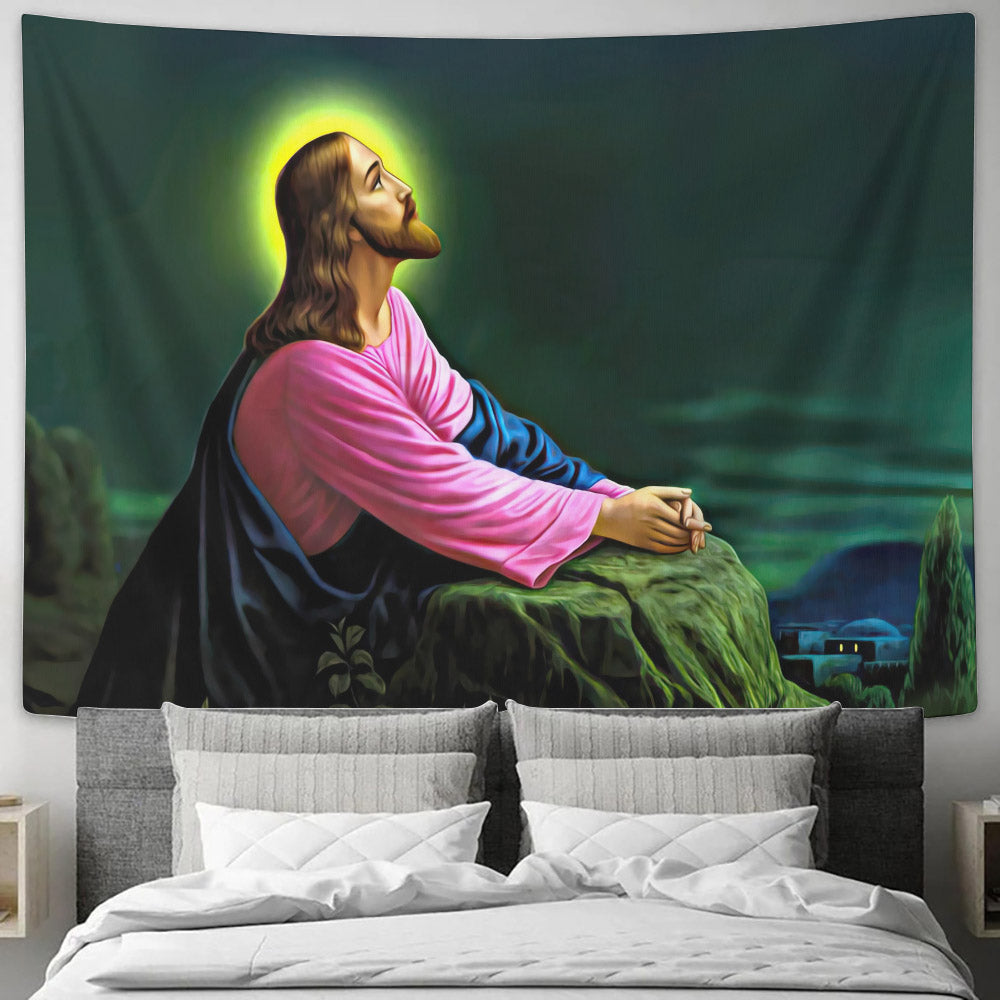 Jesus King Of Kings - Biblical Tapestries - Christian Tapestry - Christian Tapestry Wall Hanging - Ciaocustom