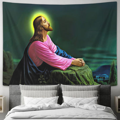 Jesus King Of Kings - Biblical Tapestries - Christian Tapestry - Christian Tapestry Wall Hanging - Ciaocustom