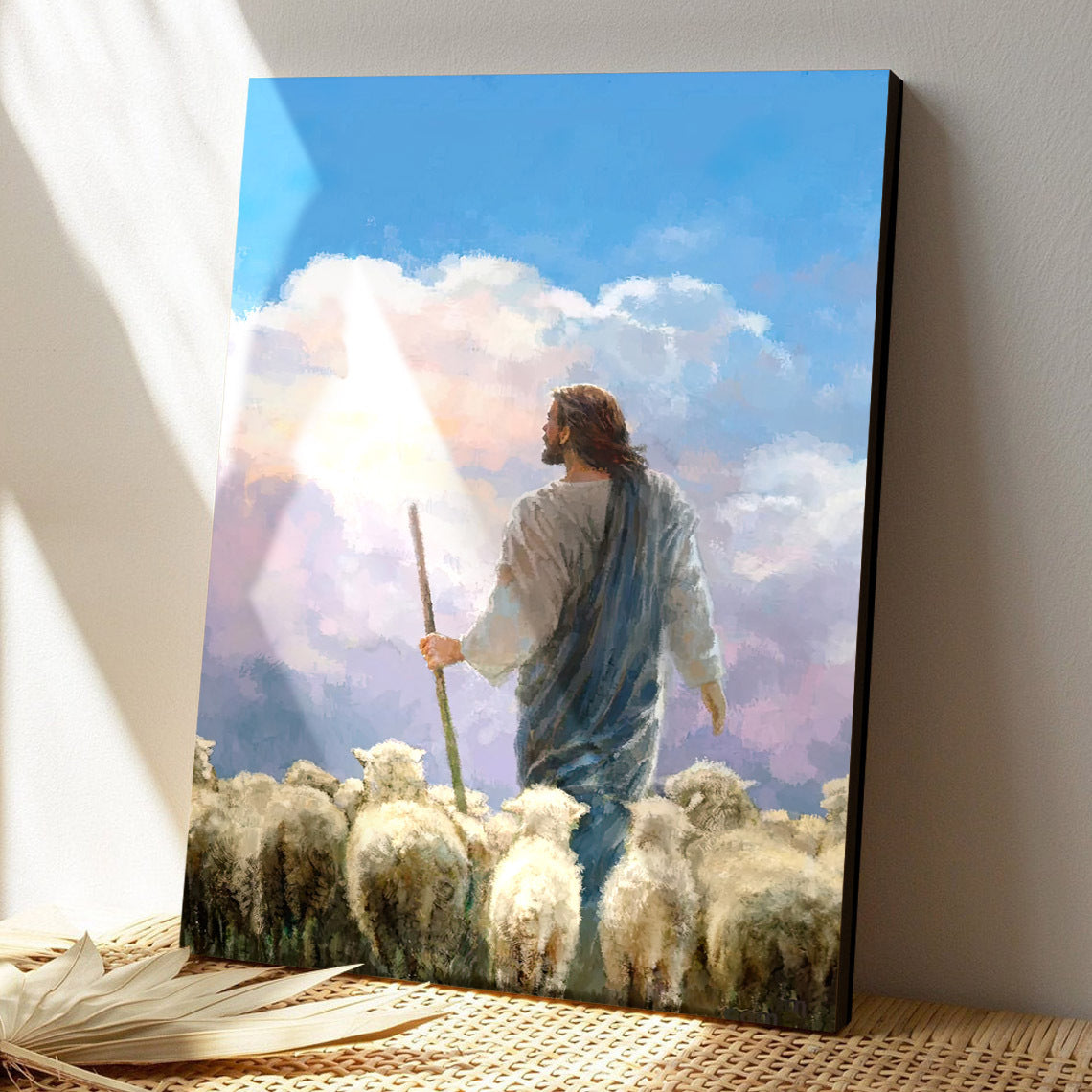In His Keeping - Sheep - Jesus Wall Pictures - Jesus Canvas Painting - Jesus Poster - Jesus Canvas - Christian Gift - Ciaocustom