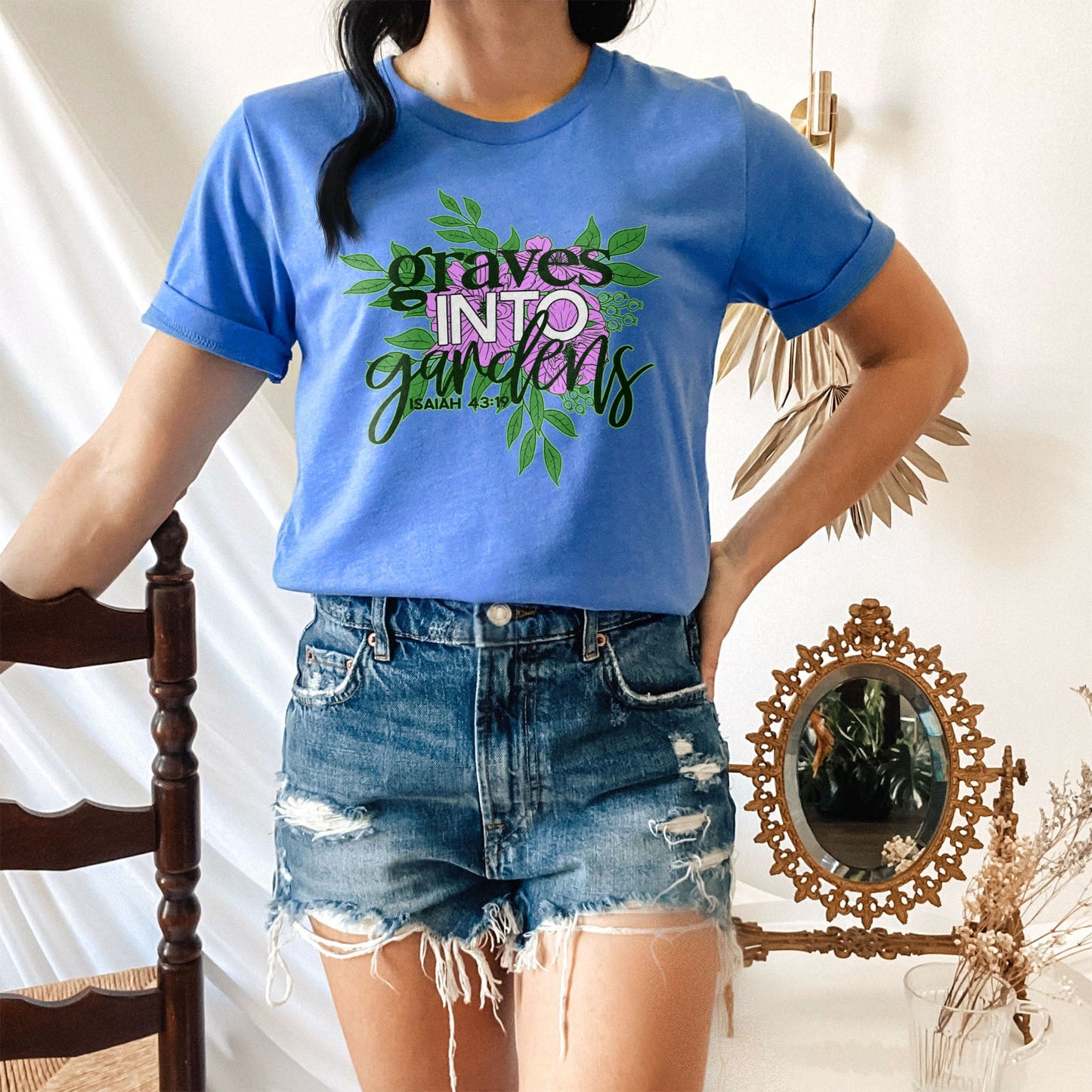 Graves Into Gardens Beauty For Ashes Tee Shirts For Women - Christian Shirts for Women - Religious Tee Shirts