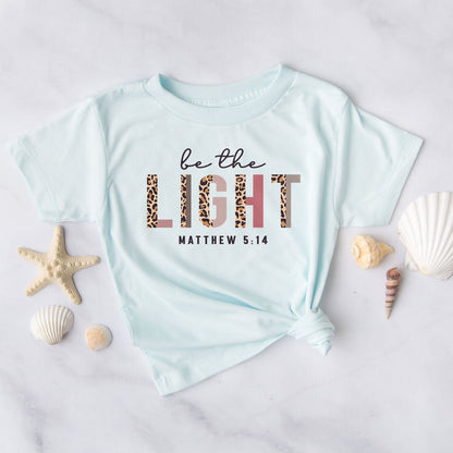 Be The Light Half Leopard Tee Shirts For Women - Christian Shirts for Women - Religious Tee Shirts