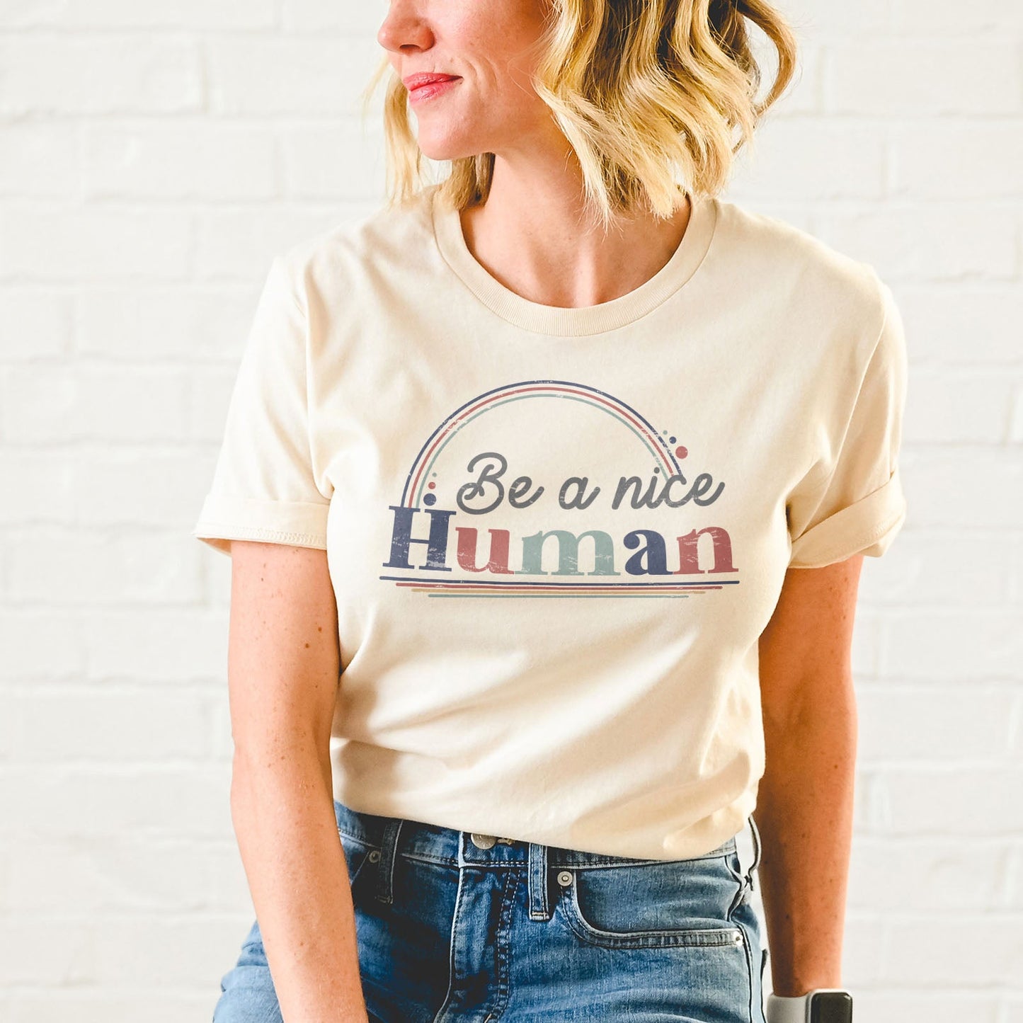 Be A Nice Human Tee Shirts For Women - Christian Shirts for Women - Religious Tee Shirts