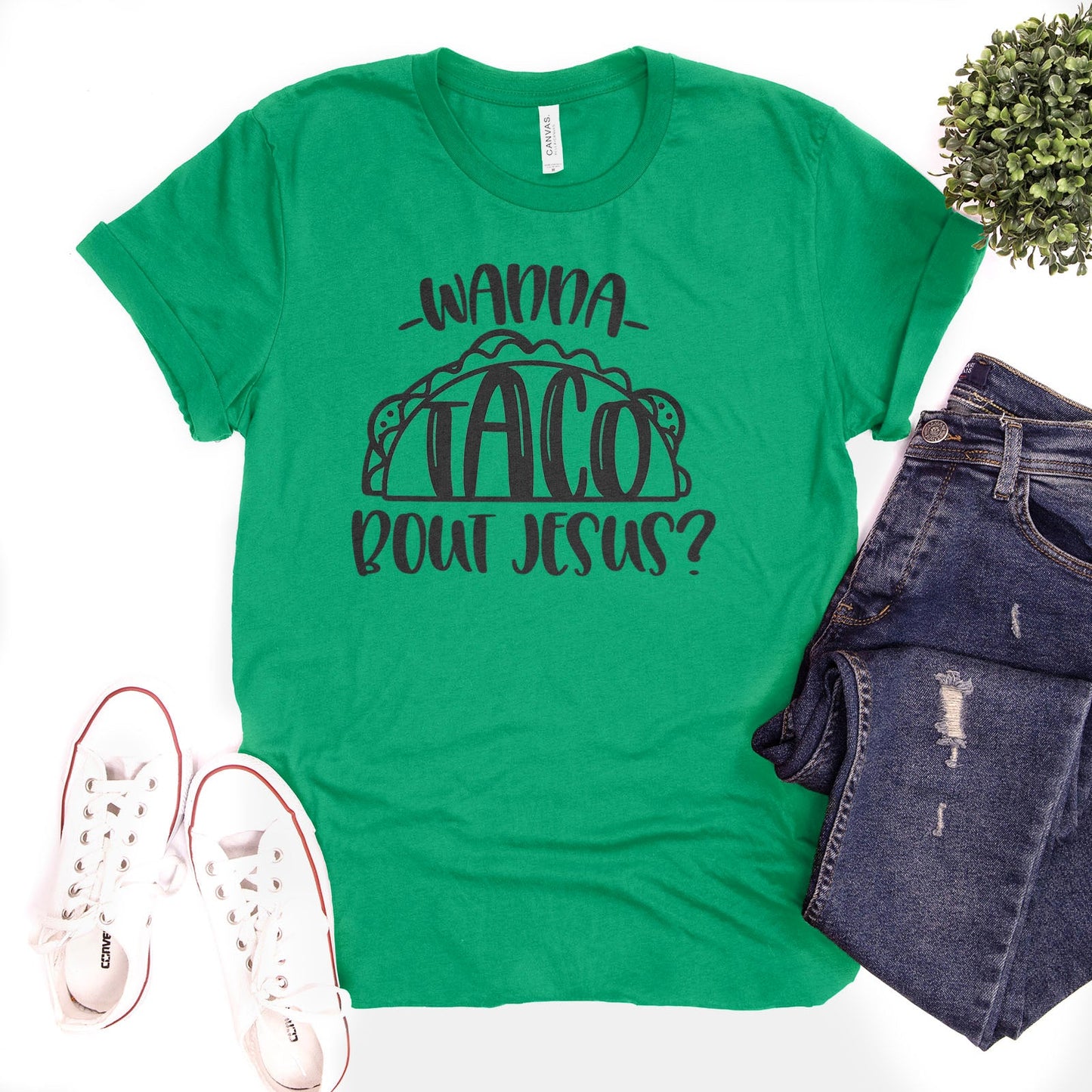 Wanna Taco Bout Jesus Tee Shirts For Women - Christian Shirts for Women - Religious Tee Shirts