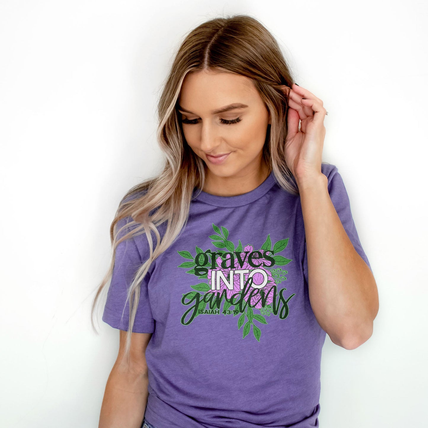 Graves Into Gardens Beauty For Ashes Tee Shirts For Women - Christian Shirts for Women - Religious Tee Shirts