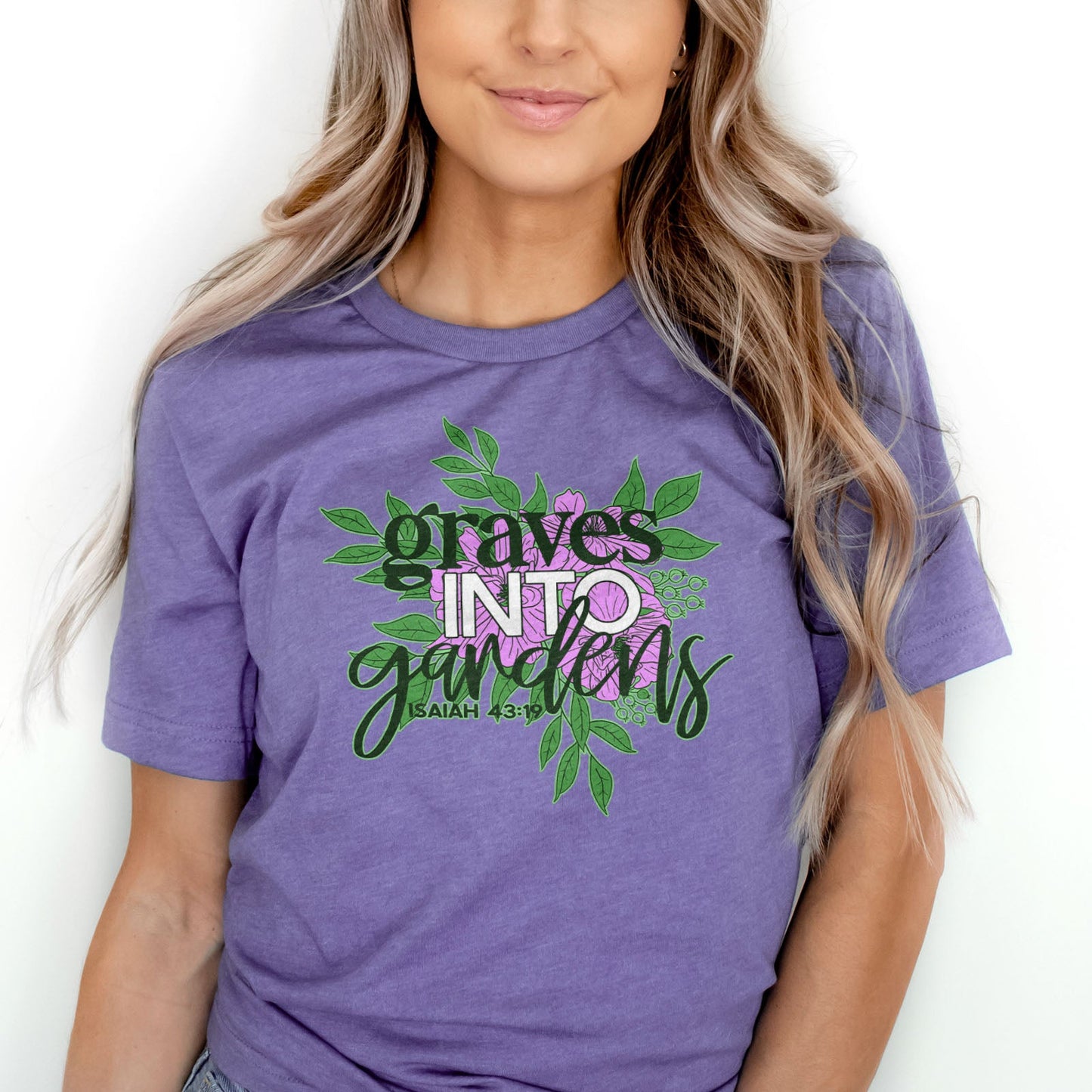 Graves Into Gardens Beauty For Ashes Tee Shirts For Women - Christian Shirts for Women - Religious Tee Shirts